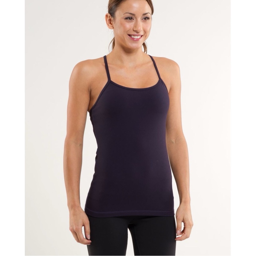 Lululemon Power Y tank in Black Swan size 4